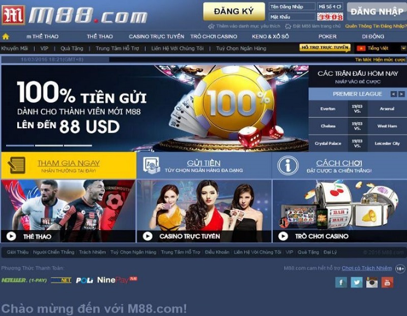 M88.com - Nhà cái casino và các cược uy tín